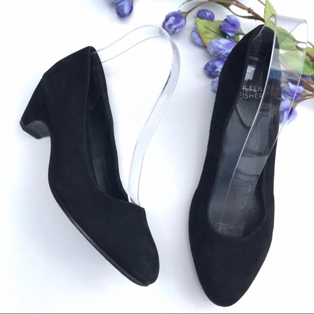 Eileen Fisher Suede Leather Low Heel Slip …